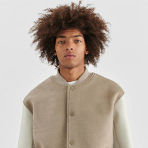 Chaqueta universitaria de lana a la moda para hombre, ropa de abrigo Letterman con cuello levantado, duradera para clima frío, venta al por mayor ¡Bienvenido! - Product Image 5