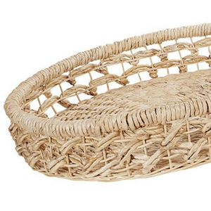 High Good Quality Water Hyacinth Trays <b>Set</b> <b>Table</b> Serving Decorative Trays Home Durable Wicker Eco friendly <b>Dining</b> Room Decor - Product Image 2