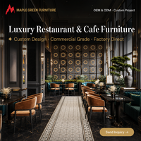 Ensemble table et chaises de salle à manger de style moderne et luxueux en bois clair pour restaurant et café
