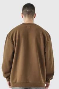 Sweatshirt for Men Brown Color Customized Premium Quality <b>100</b>% <b>Cotton</b> Crew Neck Manufactured by Huzaifa Products - Product Image 6