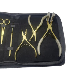 Kit d'outils professionnel pour extensions de cheveux avec aiguille, pince à perles, acier inoxydable, écologique - Product Image 2