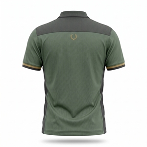 เสื้อโปโลแขนสั้นผู้ชาย สีดำล้วน ผ้าถัก สไตล์ลำลอง ทรงปกติ ติดกระดุมด้านหน้า รับผลิตแบบ ODM OEM - Product Image 3