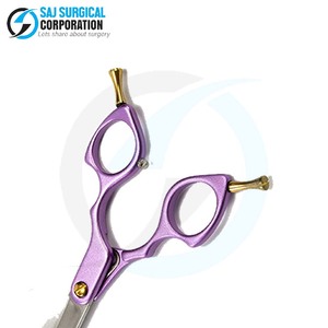 Ciseaux de rasoir ergonomiques pour animaux de compagnie poignée souple caoutchoutée en acier allemand pour un toilettage sans fatigue toute la journée - Product Image 5