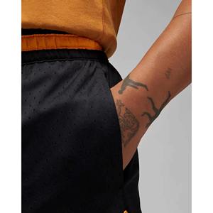 Dry Comfortable 100% Polyester Mesh Black Turf Orange Men's Plus Size Anti-Bacterial Diamond Shorts <b>Elastic</b> <b>Waistband</b> Striped - Product Image 5