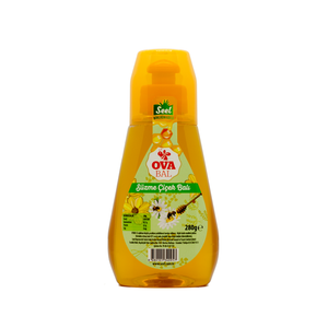 Miel de flor líquida de óvulos 280 Gr Flor filtrada miel % 100 Miel cruda pura Embalaje de mascotas exprimible natural - Product Image 1