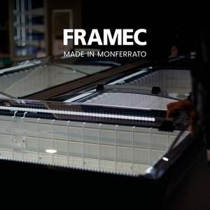 Îlots de couvercle en verre coulissant incurvé pour réfrigérateur FRAMEC avec réfrigérateur à compresseur à vitesse variable 1544X964X895mm - Product Image 2