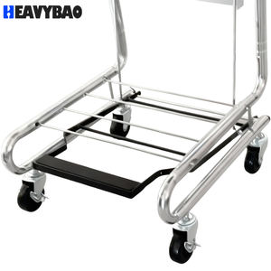 Chariot de collecte de nettoyage à 4 roues silencieux, résistant à la rouille, robuste, pour blanchisserie industrielle et hospitalière Bestlidy - Product Image 3