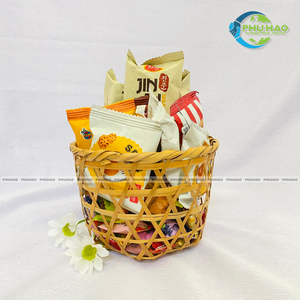 Natural Handmade <b>BAMBOO</b> <b>BASKETS</b> Fruit Storage <b>Basket</b> From Vietnam Perfect for Storage and Decoration Food Serving Tray - Product Image 6