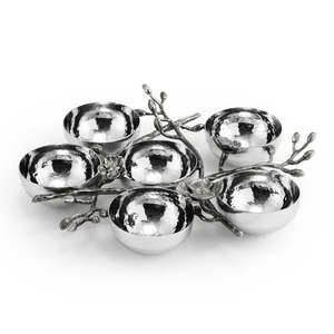 Branches Design Metal Stand <b>Stainless</b> <b>Steel</b> <b>Bowl</b> Table Decorative Metal Serving <b>Bowl</b> Dinnerware <b>Bowl</b> Supplier in India for Decor - Product Image 1