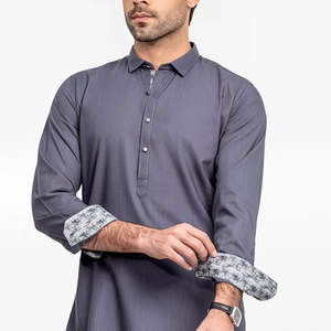 Shalwar Kameez pour hommes fabriqués en usine dernière conception vêtements d'été en coton respirant et abordable - Product Image 3