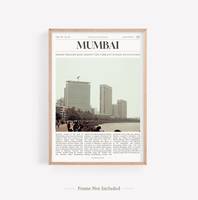 SQ India Mumbai ciudad foto pintura pared arte Mumbai mapa póster decoración del hogar impresiones en lienzo