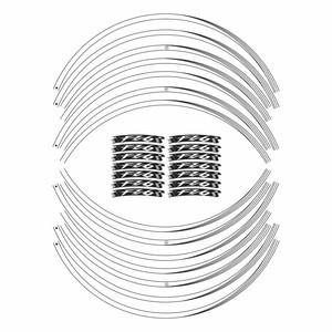 Autocollants adhésifs personnalisés avec logo pour jantes de moto Yamaha FZ6 de 17 pouces, décoratifs - Product Image 2