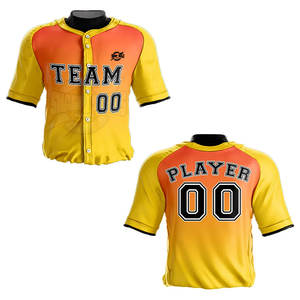Personnalisable 100% Polyester Hommes Baseball Jersey Respirant Sportswear dans Set Design Plus Taille Uniforme Personnalisé - Product Image 3