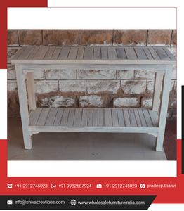 Table Console en bois récupéré moderne au design antique pour bureau à domicile salon chambre usage général extérieur pour meubles de couloir - Product Image 5