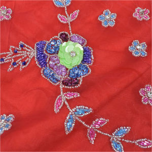 Tissu en filet perlé fait à la main de luxe pour robes de soirée et de mariage pour femmes Styles brodés-pour filles - Product Image 3