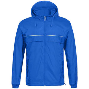 <b>Royal</b> <b>Blue</b> Lightweight Windbreaker Hoodie Durable <b>Jacket</b> for <b>Man</b> Classic Outdoor Adventure Wear - Product Image 1