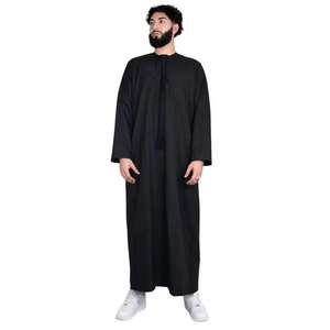 Venta al por mayor túnica de los hombres islámicos Jubba Thawb Color sólido túnica árabe paquistaní - Product Image 4