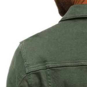 เสื้อโค้ทผ้ายีนส์เข้ารูปสำหรับฤดูหนาวเสื้อแจ็กเก็ตผู้ชายใส่ได้อเนกประสงค์ทนทานผลิตตามสั่ง - Product Image 5