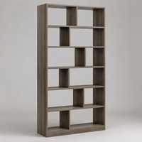 Étagère de rangement verticale multi-niveaux en bois, moderne, gain de place, autoportante, pour salon