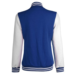 Nuevo diseño a prueba de viento para mujer Varsity Bomber chaqueta precio razonable señoras Varsity chaqueta PU cuero cuello pico cuello uso al aire libre - Product Image 4