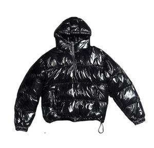 Veste matelassée brillante pour homme de style streetwear de haute qualité 2024, patchwork, 100% laine, personnalisée, style high street - Product Image 6