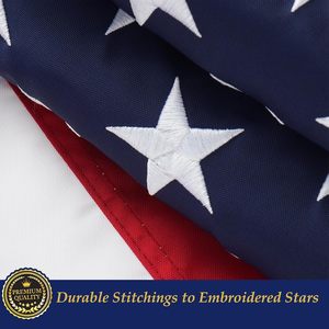 Bandera del estado de Ohio impresa digitalmente, 3x5, para exteriores, bordada, con franjas cosidas de alta resistencia y 2 ojales de latón - Product Image 6