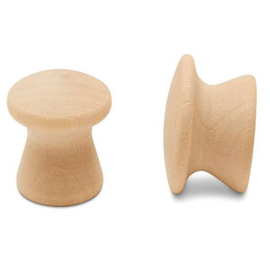 Tiradores de cajón de muebles de gabinete de madera de acacia indio redondo de alta calidad a precio barato - Product Image 1