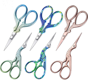 Ciseaux à sourcils professionnels et coupe-ruban à double paupière coupe-faux cils durables avec pointe pointue - Product Image 4