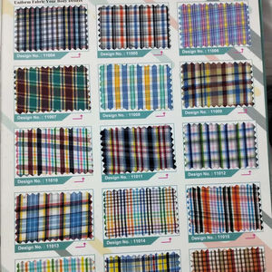 ผ้าโพลีเอสเตอร์ผสมคอตตอนทอลายตารางคุณภาพดี  วัสดุย้อมเส้นด้ายสำหรับเสื้อผ้าและชุดยูนิฟอร์ม - Product Image 1