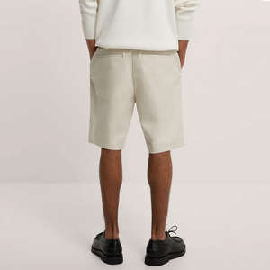 2025 <b>Men</b> Summer Casual Solid Eco-Friendly Anti-Wrinkle Breathable Cotton Chino <b>Shorts</b> Workout Fitness <b>Knee</b> <b>Length</b> - Product Image 3