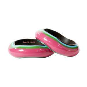 Ensembles de bracelets faits à la main rouge et noir Bijoux vintage rétro pour femmes Bracelets élégants pour cadeaux et tenues traditionnelles - Product Image 3