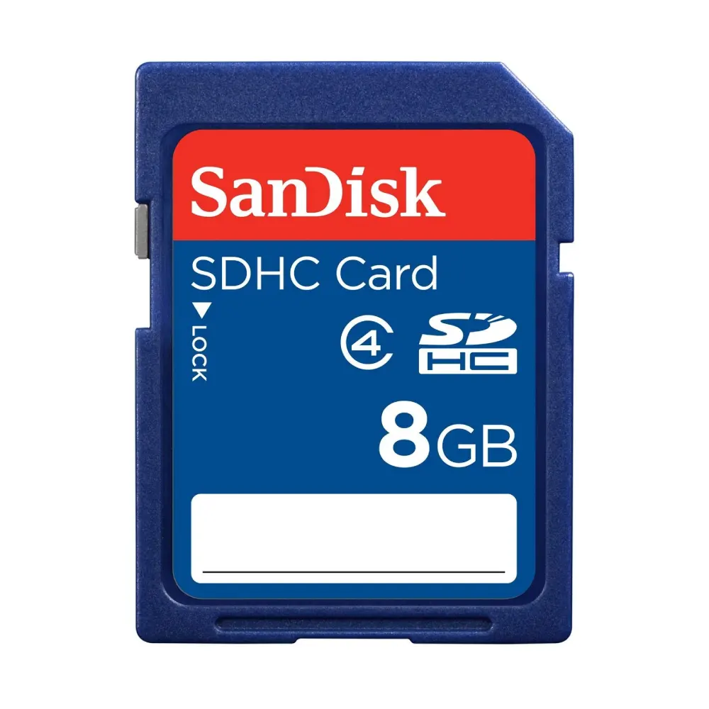 หน่วยความจำแฟลชดิจิตอล SanDisk 8GB SDHC Class 4ปลอดภัย SDSDB-008G