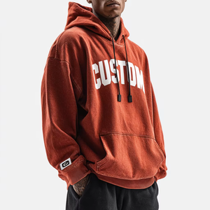 Vente en gros Sweat à capuche en coton imprimé de haute qualité Sweat à capuche pour hommes en coton de luxe imprimé surdimensionné - Product Image 2