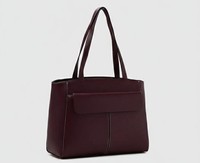 Sac fourre-tout vintage en cuir bordeaux pour femme, grand sac à bandoulière pour le travail, sacoche pour ordinateur portable, fermeture éclair, résistant à l'eau, deux compartiments