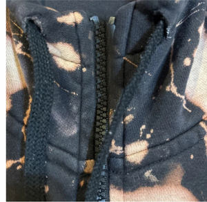 Sudaderas con Capucha Extra Grandes para Hombre, Bordadas con Pedrería, 400GSM, con Lavado Ácido Desgastado, Diseño Personalizado, 2 Piezas - Product Image 3