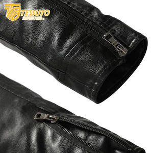 Venta al por mayor de chaqueta de cuero de invierno por encargo de los hombres de alta calidad con cierre de cremallera y patrón de camuflaje estilo formal - Product Image 3