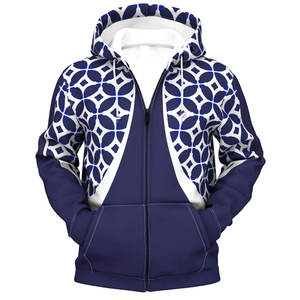 Sweat-shirts pour hommes imprimés par sublimation, style tendance, respirants, 100% coton, fermeture éclair, service OEM personnalisé, couleurs et tailles personnalisées, vente chaude - Product Image 1