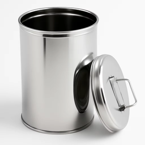 newly Stainless Steel Storage metal Canister Eco-Friendly Modern Wholesale Price black color canisters for sale - Product Image 1
