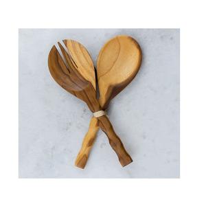 Ensemble de serveurs à salade en bois sculpté à la main, ustensiles de cuisine en bois, outils à salade au meilleur prix de gros - Product Image 4
