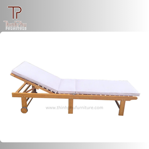 Chaise longue en bois écologique portable pour une utilisation en extérieur pour villas plages piscines cours - Product Image 5