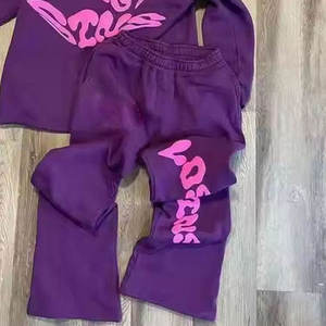 Ensemble sweat-shirt et pantalon de survêtement au design personnalisé Ensemble pantalon de survêtement évasé et sweat à capuche de haute qualité - Product Image 6