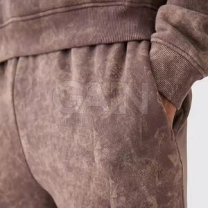 Survêtements de détresse pour hommes, de couleur unie, à prix de gros, survêtements de quantité minimale de commande bas pour hommes. - Product Image 5