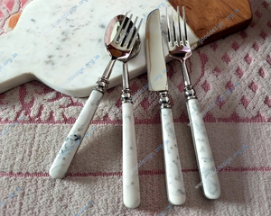 Wedding Tableware Flatware <b>Set</b> Resin Handle Stainless Steel Cutlery <b>Set</b> Mirrored Steel Flatware <b>Set</b> Wedding Spoon From India - Product Image 4