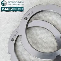 Écrous de blocage métriques de précision de classe 4, auto-serrants, usinés CNC, entièrement filetés, pour axe de roulement, modèle KM32, pour droitiers