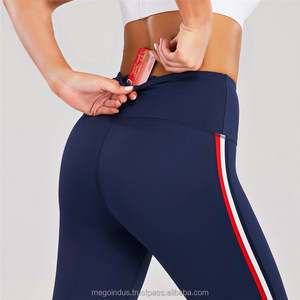 Mallas deportivas sólidas de cintura alta elástica para mujer, mallas transpirables sin transparencias con Control de barriga y mallas de secado rápido - Product Image 6