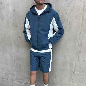 แจ็กเก็ตผ้าเนื้อนิ่มสำหรับผู้ชายชุดวอร์มเสื้อกันลมบล็อกสีสำหรับฤดูร้อน - Product Image 1