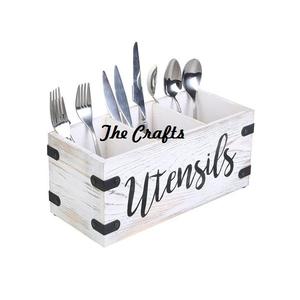 Porta Cubiertos de Metal Color Blanco con Soporte para Cuchillos, Tenedores y Cucharas de Primera Calidad para Uso en la Cocina del Hogar - Product Image 6