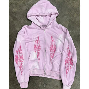 Sudaderas con Capucha Unisex con Cremallera Completa y Logotipo Personalizado del Fabricante, Diseño de Impresión Puff para Ropa de Invierno, Cómodas - Product Image 5