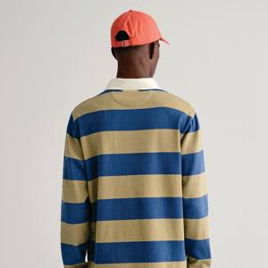 "Polo de rugby a rayas para hombre de alta calidad: duradero, cómodo e ideal para ropa informal y estilo atlético" - Product Image 4