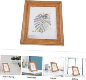 1pc cadre photo tableau photo pour bureau présentoir en bois cadre photo rétro cadre photo rustique - Product Image 5
